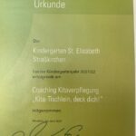 Urkunde vom Coaching Kitaverpflegung